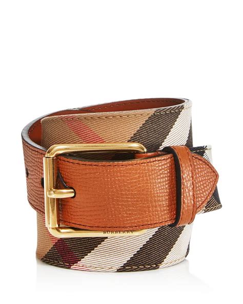 burberry grainy leather house check belt|Check Leather B Shield Belt in Slate .